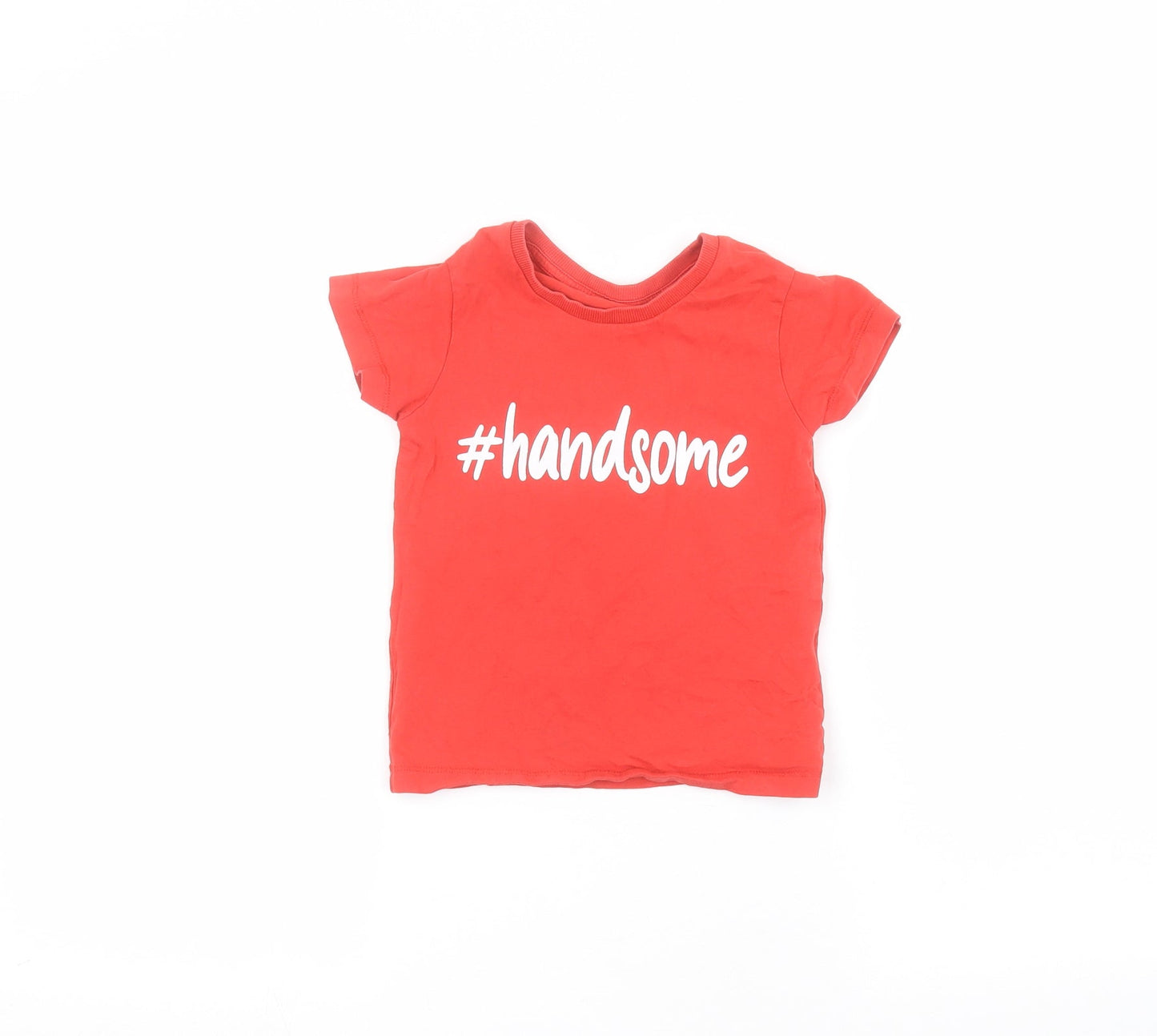 Matalan Girls Red   Basic T-Shirt Size 2-3 Years