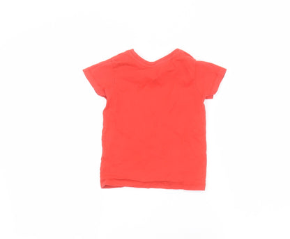 Matalan Girls Red   Basic T-Shirt Size 2-3 Years