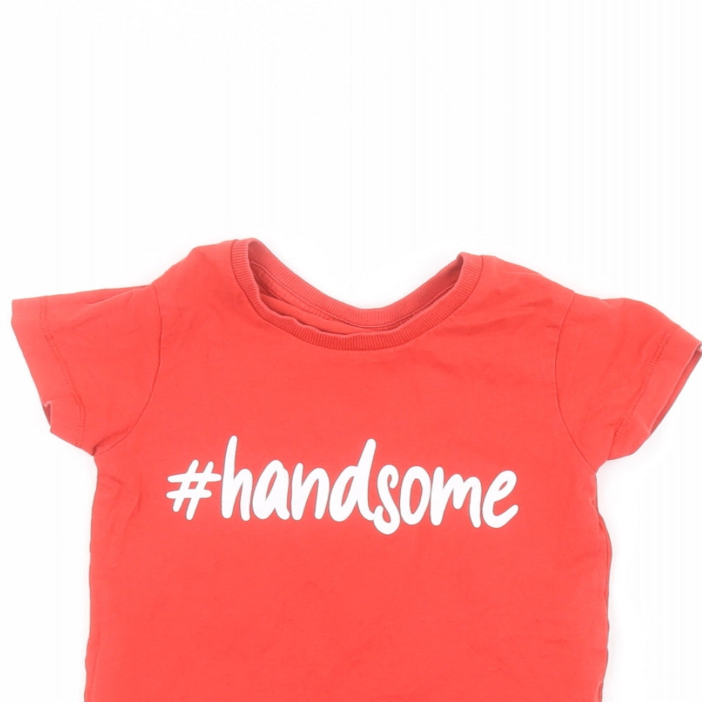 Matalan Girls Red   Basic T-Shirt Size 2-3 Years