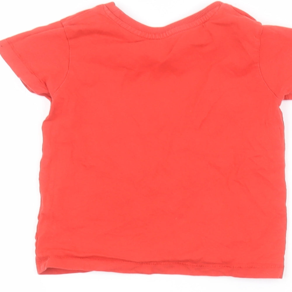 Matalan Girls Red   Basic T-Shirt Size 2-3 Years