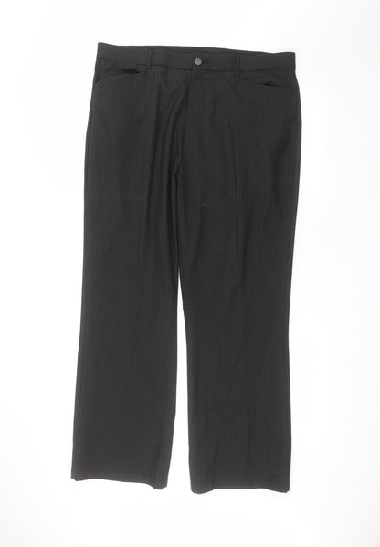 Preworn Mens Black   Dress Pants Trousers Size 38 in L29 in