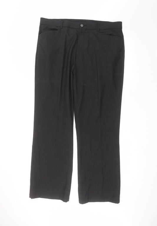 Preworn Mens Black   Dress Pants Trousers Size 38 in L29 in
