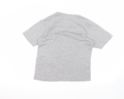Back view of UrbanSpirit women’s grey basic t-shirt, size XL