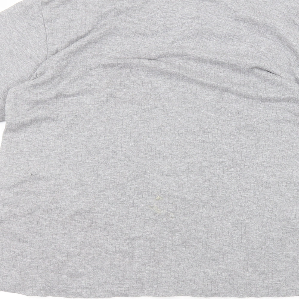 Brand and care label for UrbanSpirit women’s grey basic t-shirt, size XL