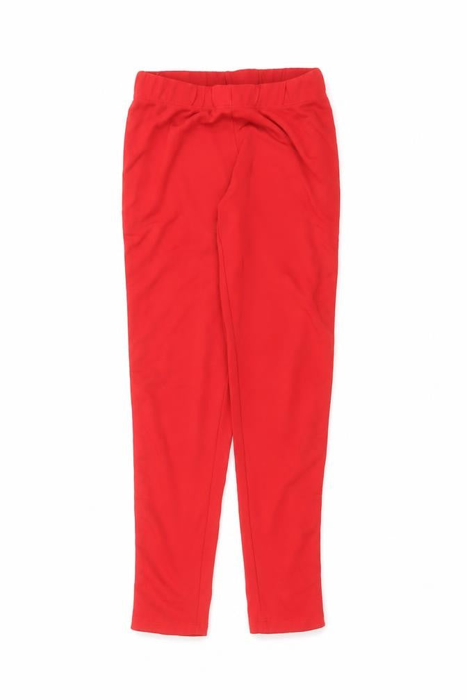 Front view of Koolook women’s red jogger leggings, size S, 23-inch leg