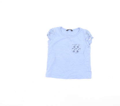Additional front view of George Baby Blue Basic T-Shirt, size 18-24, Months