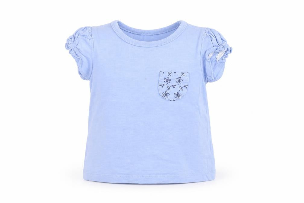 Front view of George Baby Blue Basic T-Shirt, size 18-24, Months