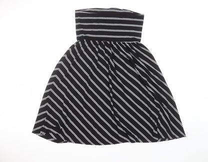ESMARA Womens Black Striped  A-Line  Size L