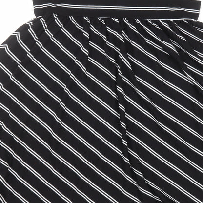 ESMARA Womens Black Striped  A-Line  Size L