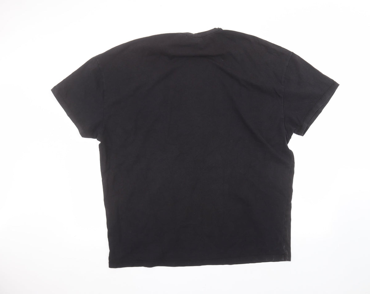 Back view of Mode men’s black t-shirt, size L