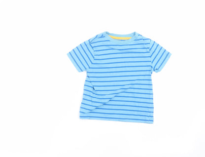 F&F Boys Blue Striped  Basic T-Shirt Size 3-4 Years