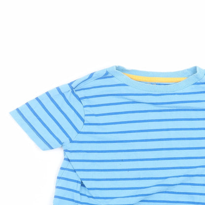 F&F Boys Blue Striped  Basic T-Shirt Size 3-4 Years