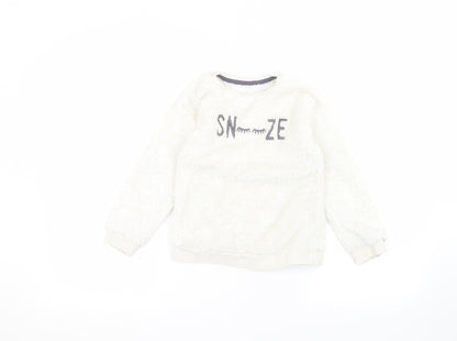 George Girls White   Pullover Jumper Size 5-6 Years