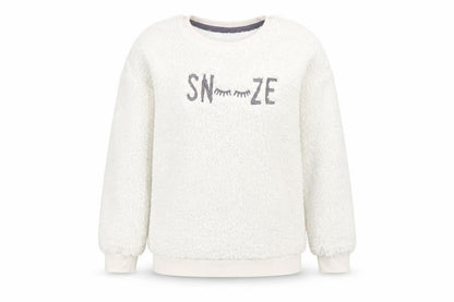 Front view of George girls’ white jumper, size 5-6, years