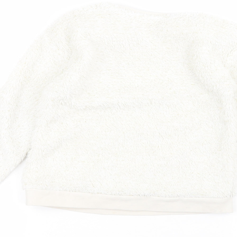 George Girls White   Pullover Jumper Size 5-6 Years