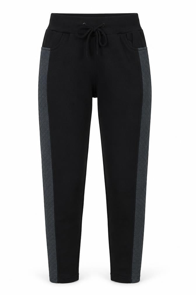 Front view of Preworn women’s multicoloured sweatpants, size M, 28-inch leg