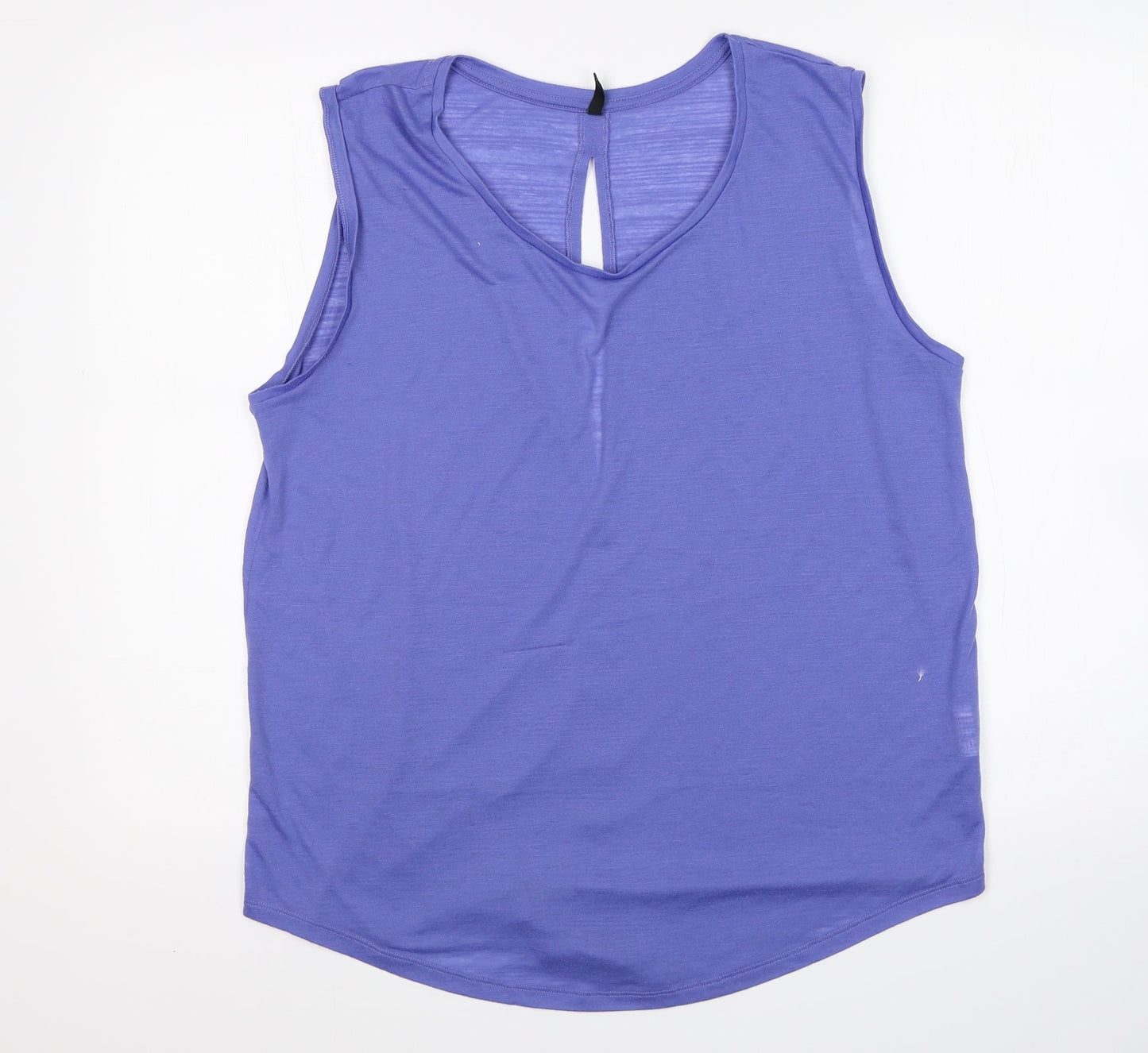 Womens UK Size L Stile Benetton Purple Basic Tank