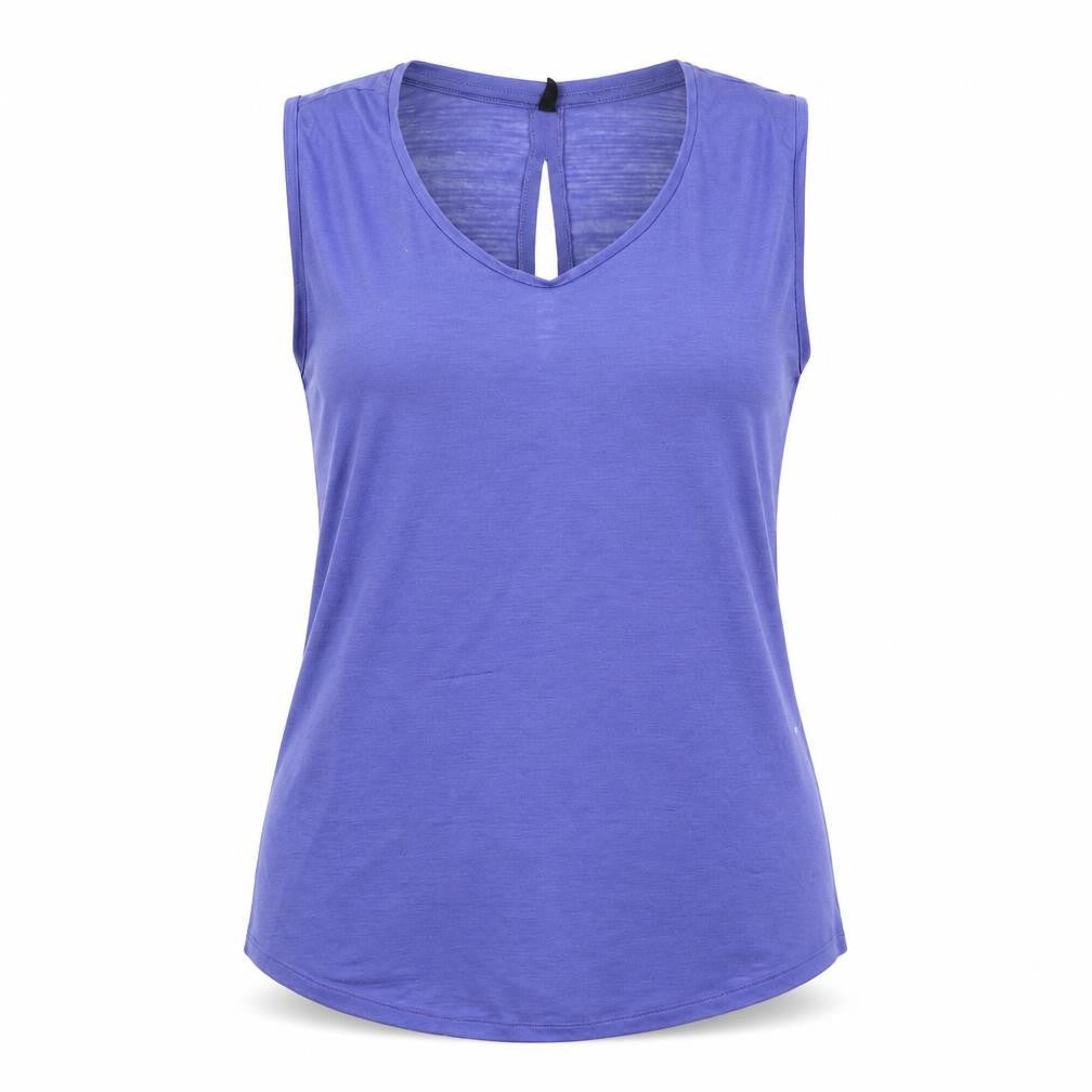 Womens UK Size L Stile Benetton Purple Basic Tank