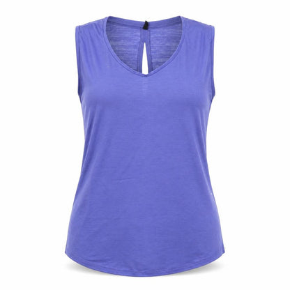Womens UK Size L Stile Benetton Purple Basic Tank