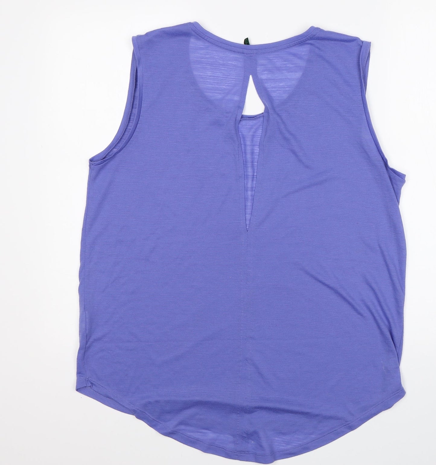 Womens UK Size L Stile Benetton Purple Basic Tank
