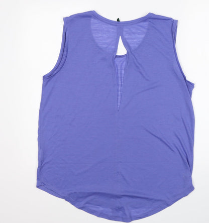 Womens UK Size L Stile Benetton Purple Basic Tank