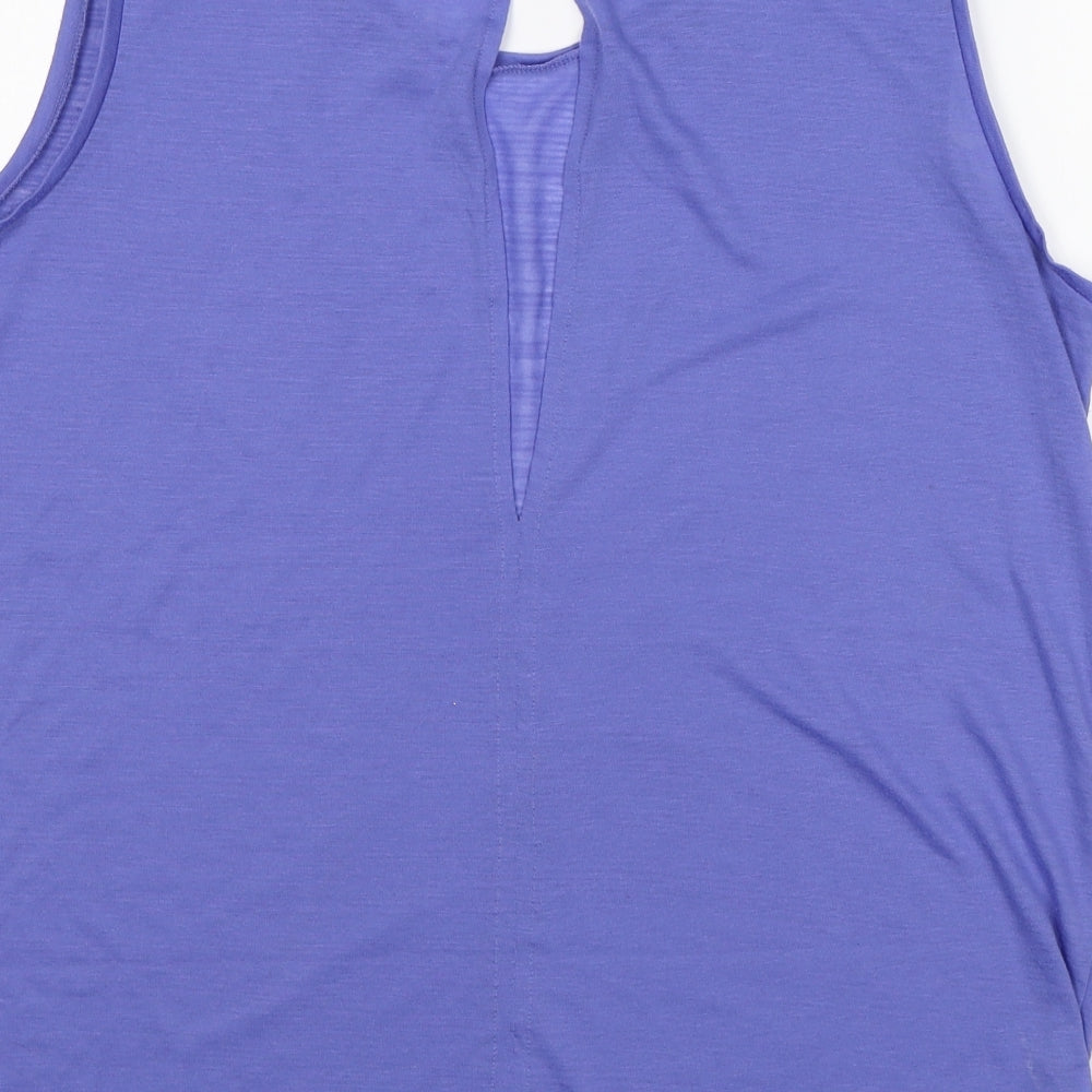 Womens UK Size L Stile Benetton Purple Basic Tank