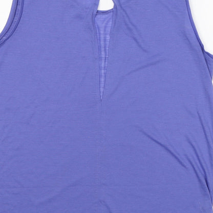 Womens UK Size L Stile Benetton Purple Basic Tank