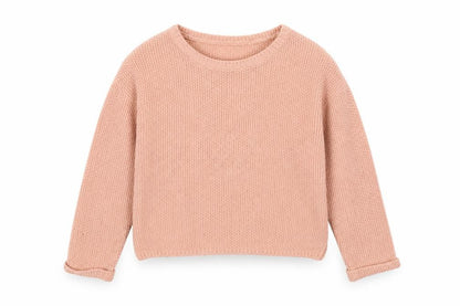 Front view of New Look girls’ pink jumper, size 10-11, years