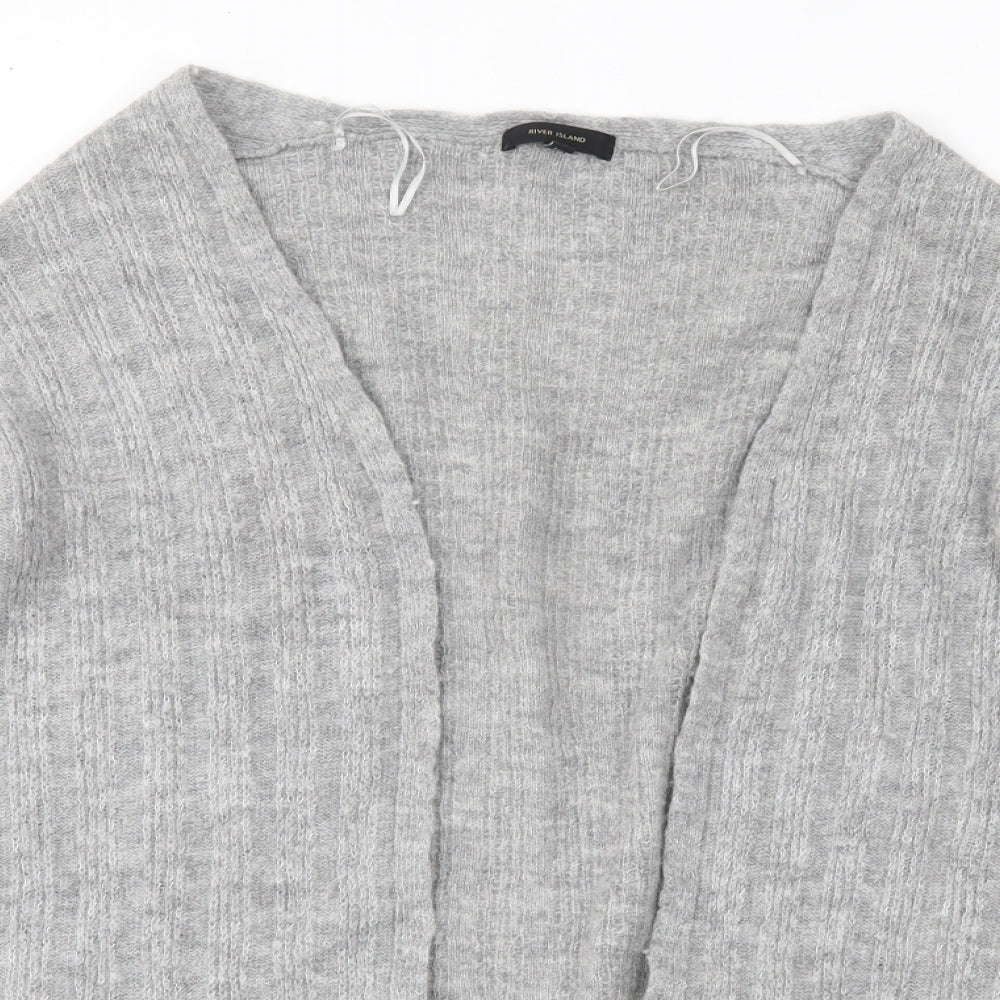 Womens UK Size 10 River Island Grey Cardigan Jumper