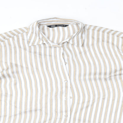 Zara Womens Beige Striped   Nightshirt Size S