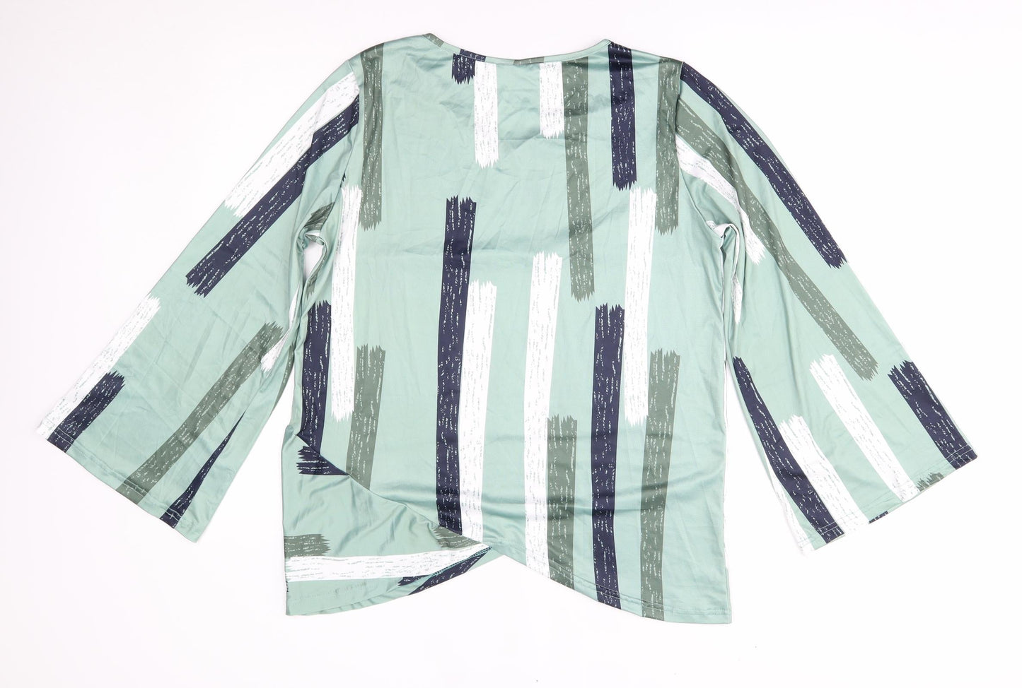 Womens UK Size M Preworn Green Basic Blouse