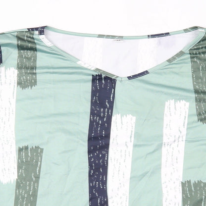 Womens UK Size M Preworn Green Basic Blouse
