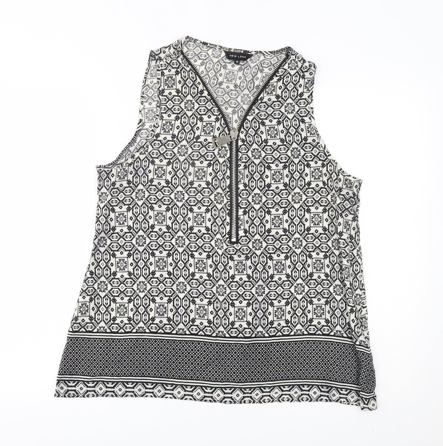 Womens UK Size 16 New Look Grey Basic Blouse