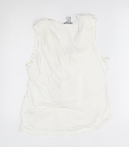 Womens UK Size L H&M White Basic Blouse