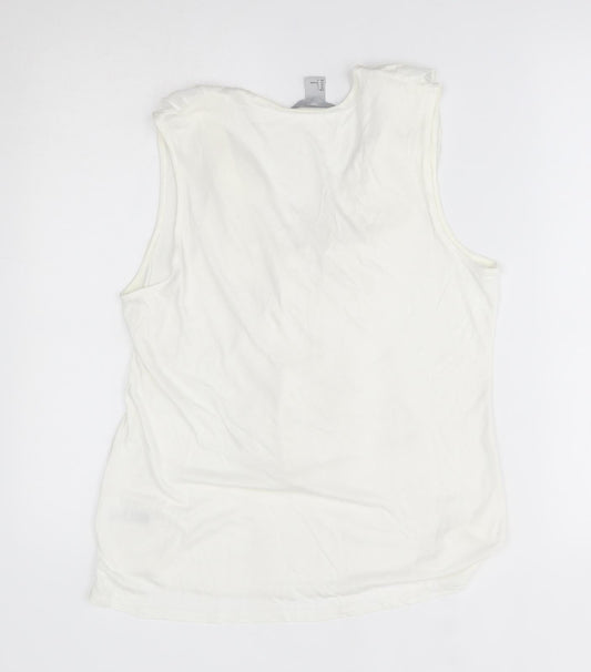 Womens UK Size L H&M White Basic Blouse