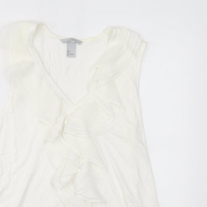 Womens UK Size L H&M White Basic Blouse