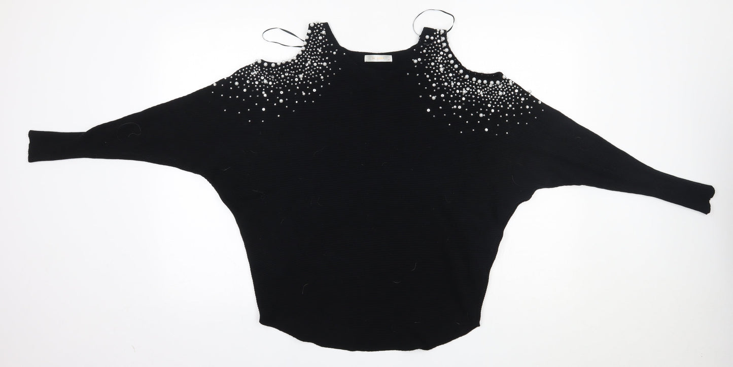 TU Womens Black   Pullover Jumper One Size