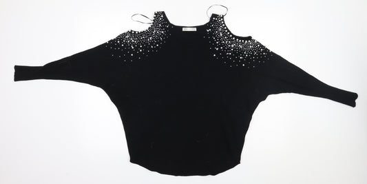 TU Womens Black   Pullover Jumper One Size