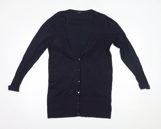 Womens UK Size 12 Matalan Blue Cardigan Jumper