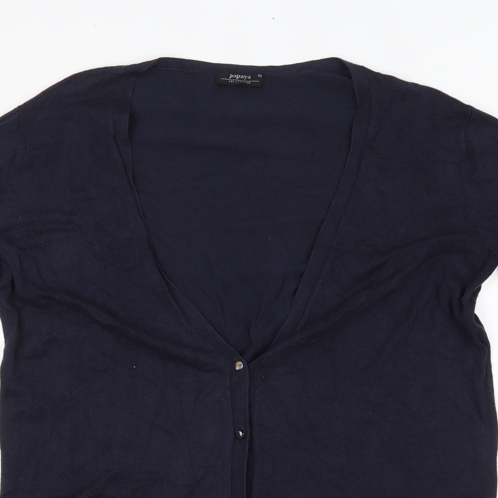 Womens UK Size 12 Matalan Blue Cardigan Jumper