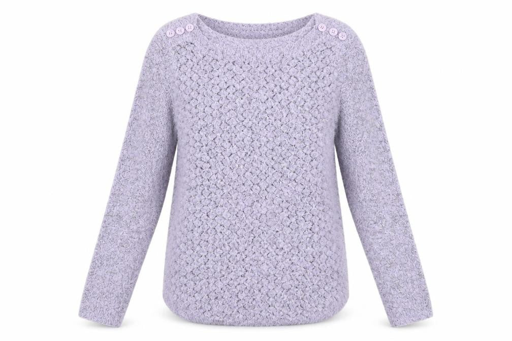 Womens UK Size 10 M&Co Purple Pullover Jumper