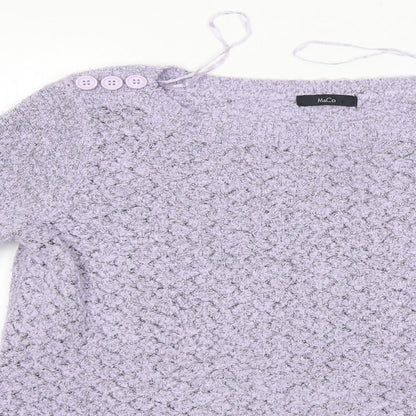 Womens UK Size 10 M&Co Purple Pullover Jumper
