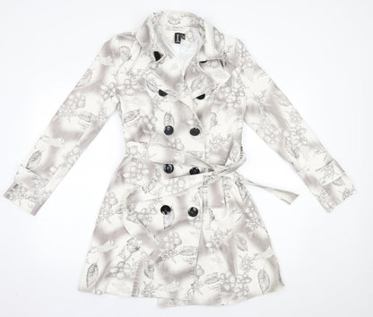Womens UK Size 8 izabel White Overcoat