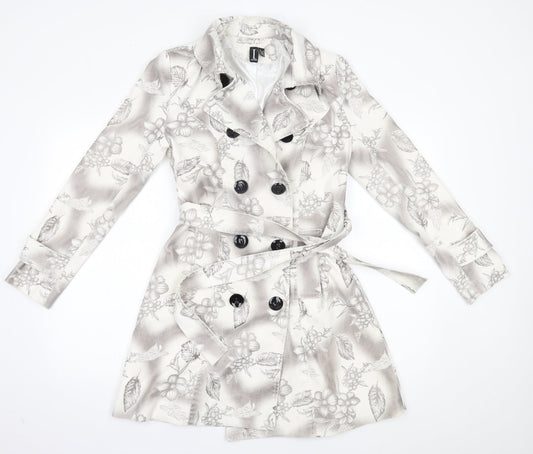 Womens UK Size 8 izabel White Overcoat