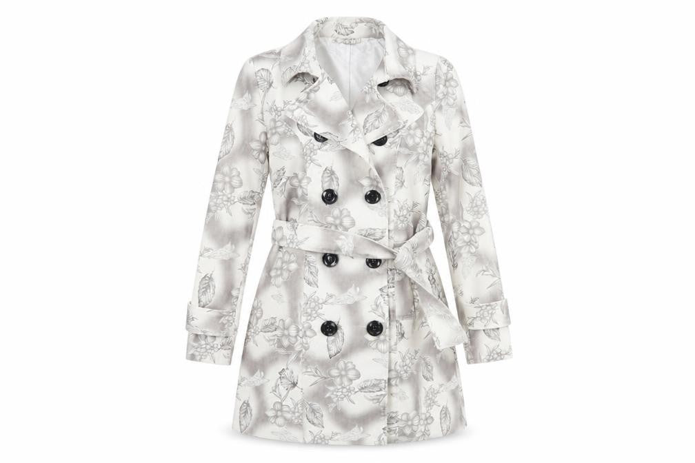 Womens UK Size 8 izabel White Overcoat