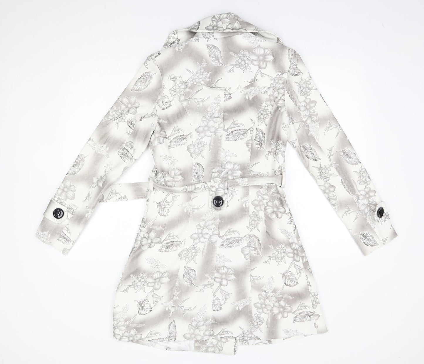 Womens UK Size 8 izabel White Overcoat