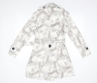 Womens UK Size 8 izabel White Overcoat