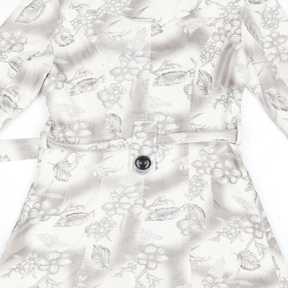 Womens UK Size 8 izabel White Overcoat