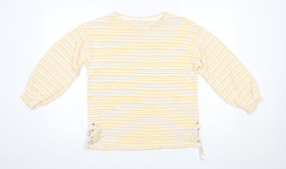 Womens UK Size 12 Matalan Yellow Pullover Jumper