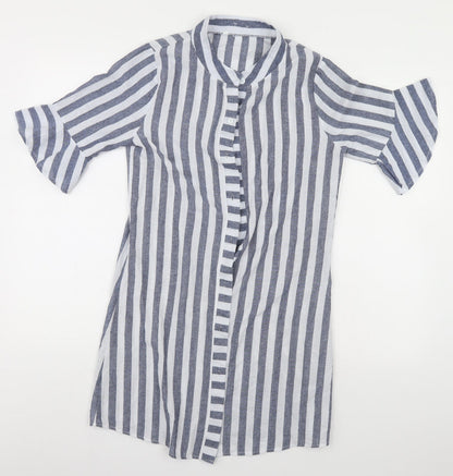 Preworn Womens Blue Striped  Top Pyjama Top